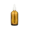 Butelka szklana brązowa 100 ml z Pipetą BIAŁĄ